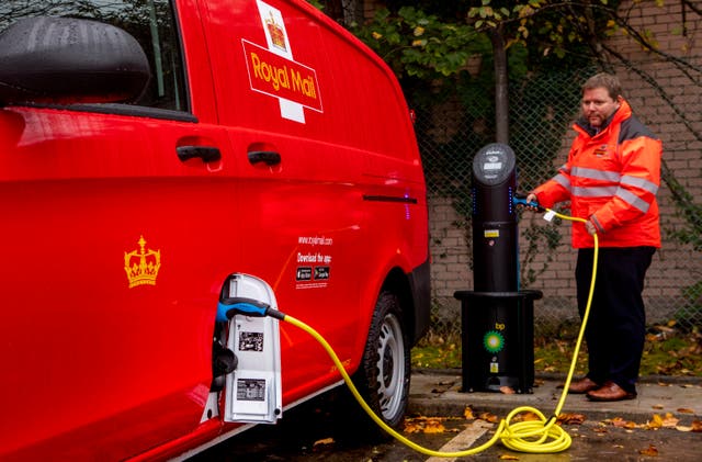 The Royal Mail delivery office in Govan, Glasgow, will be the first all-electric one in Scotland (Royal Mail/PA)