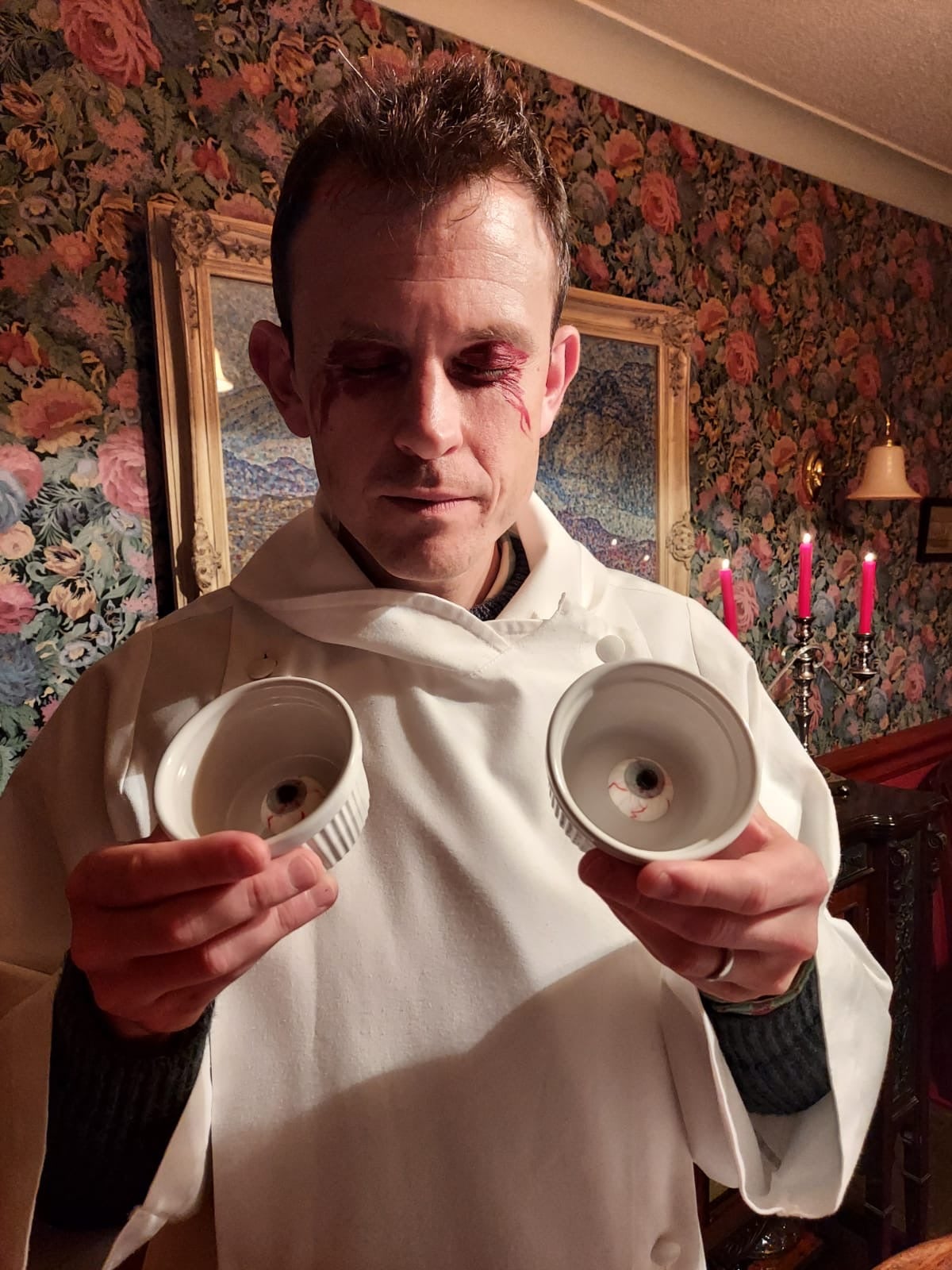 Last year Will told his children a terrible tale of how his eyeballs had been stolen by birds, before revealing the missing organs in two dishes