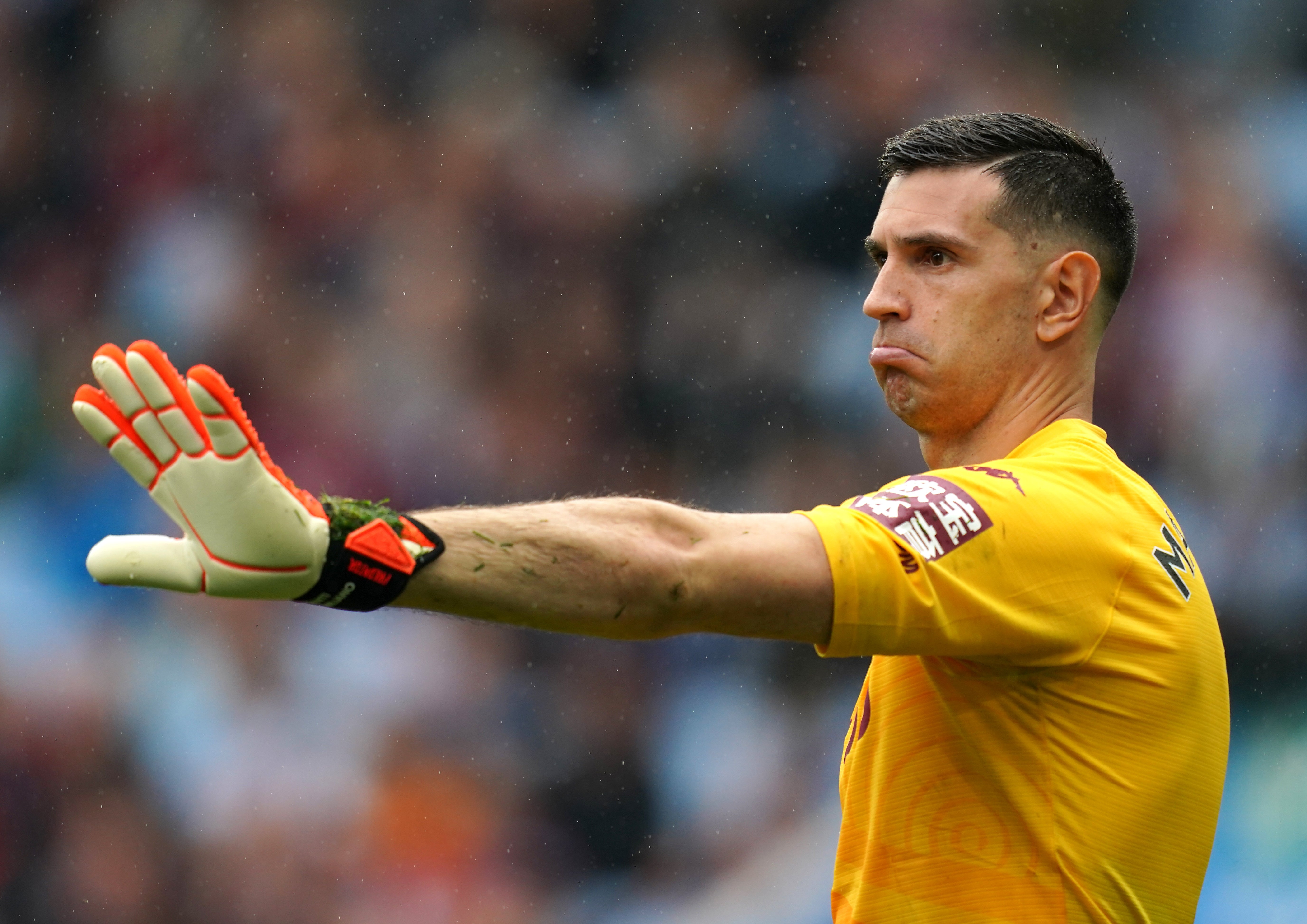 Aston Villa goalkeeper Emi Martinez is expected to play against West Ham on Sunday after returning from Argentina following a family emergency involving his father (David Davies/PA)