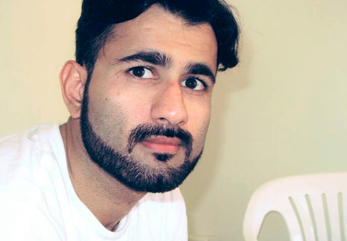 This 2018 photo provided by the Center for Constitutional Rights shows Majid Khan. The much-criticised war crimes tribunal at the Guantanamo Bay Naval Station reached a milestone on 28 October 2021, with the sentencing of Majid Khan, a former resident of the Baltimore suburbs who pleaded guilty to terrorism and other offenses and agreed to cooperate with US authorities prosecuting five men charged in the 11 September attacks