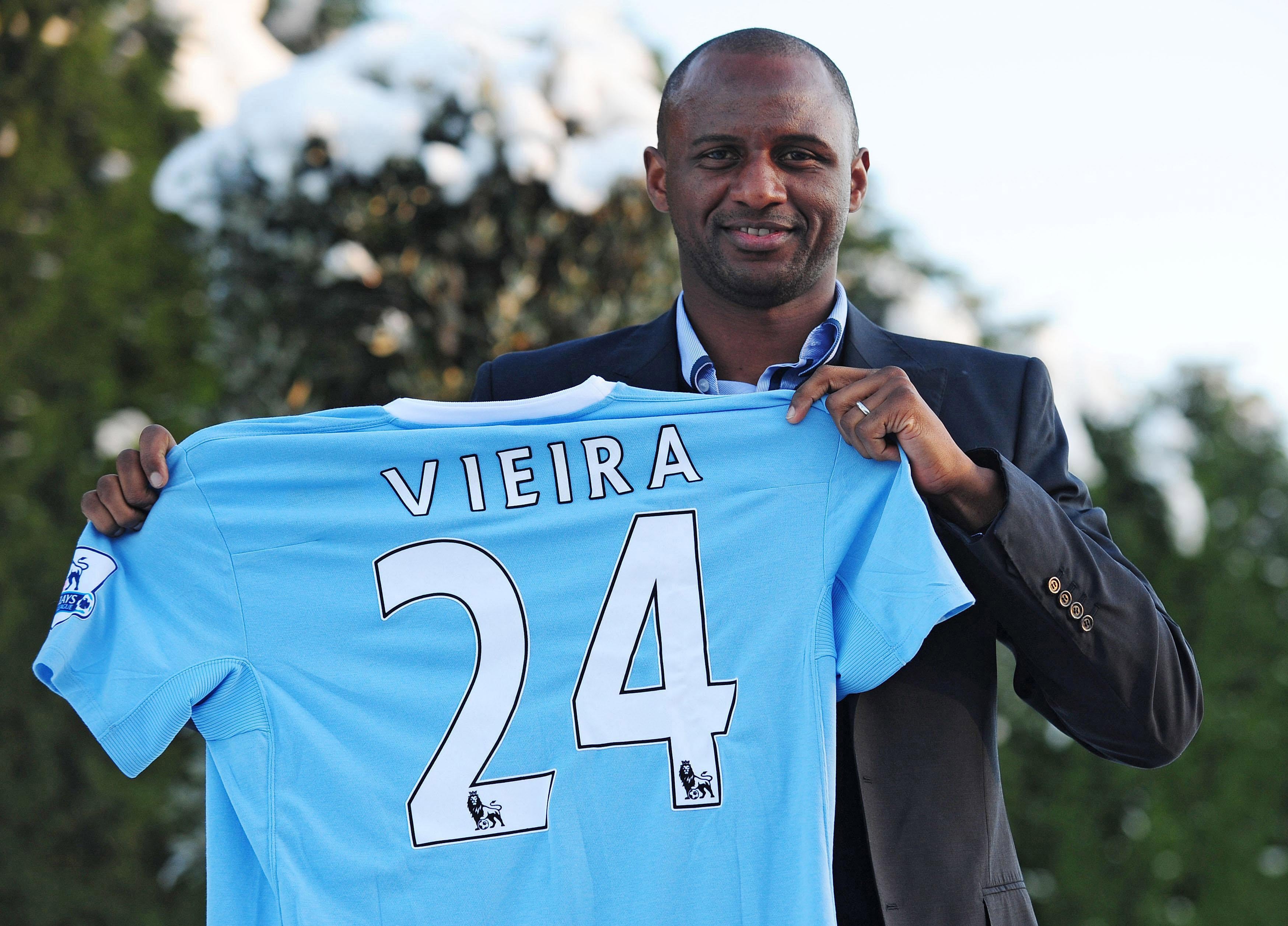 Patrick Vieira finished his playing career at City before coaching the club’s development squad (Anna Gowthorpe/PA)