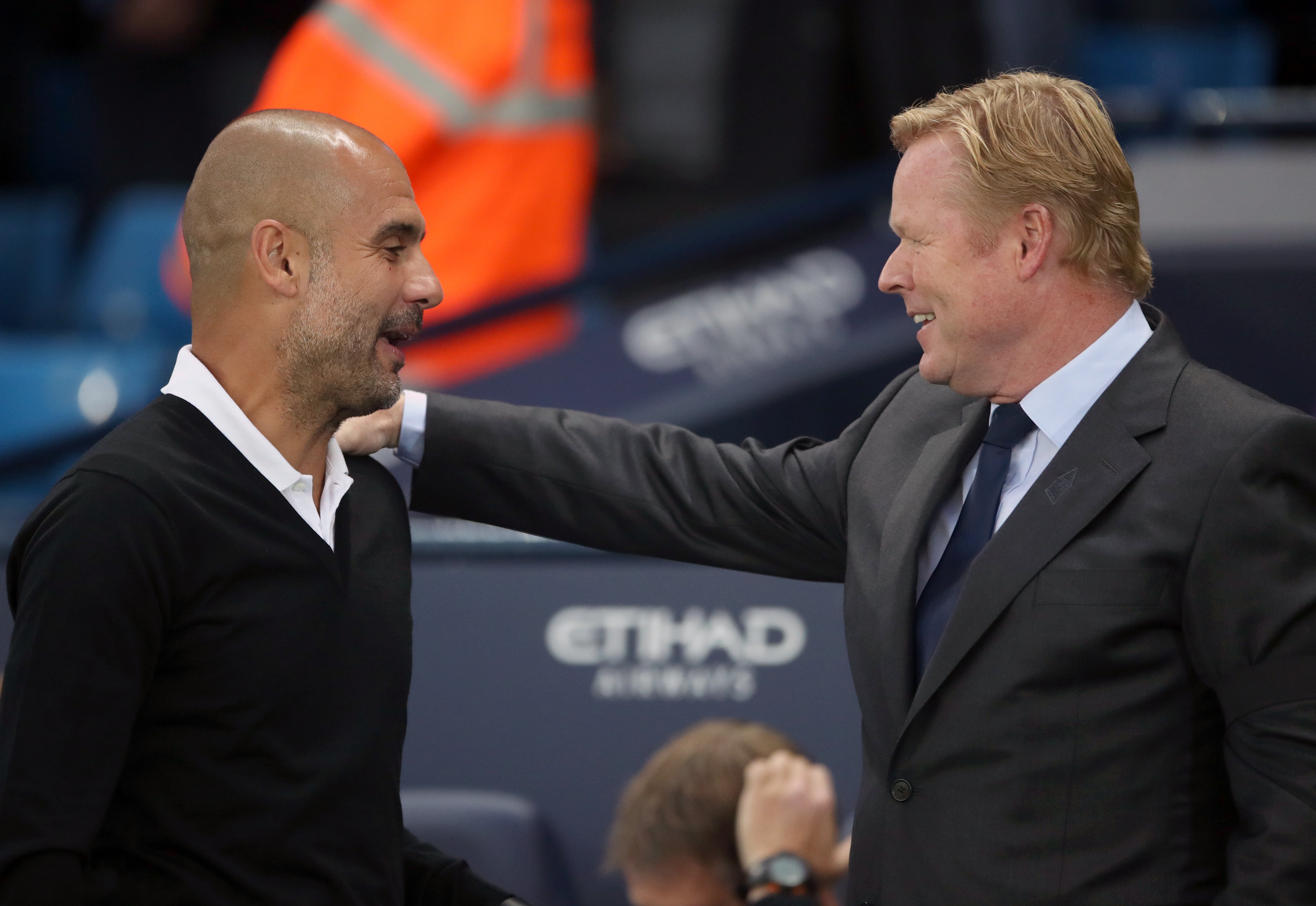 Guardiola expressed sympathy for Ronald Koeman, right, after he was sacked by Barcelona this week (Nick Potts/PA)