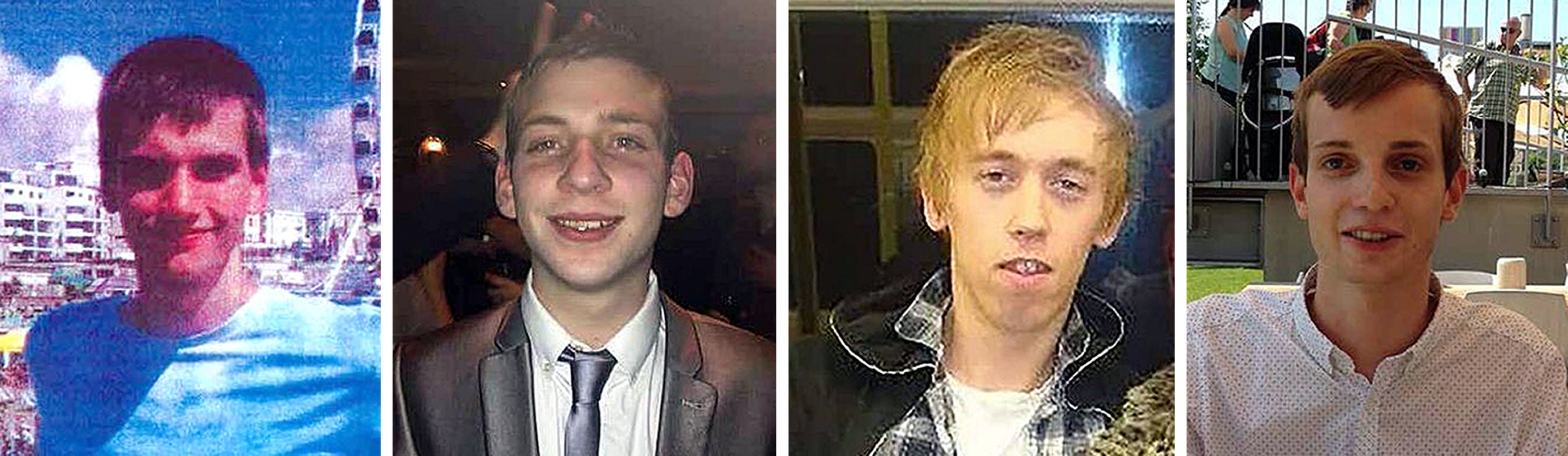 (L-R) Daniel Whitworth, Jack Taylor, Anthony Walgate and Gabriel Kovari were murdered by Port between 2014 and 2015.