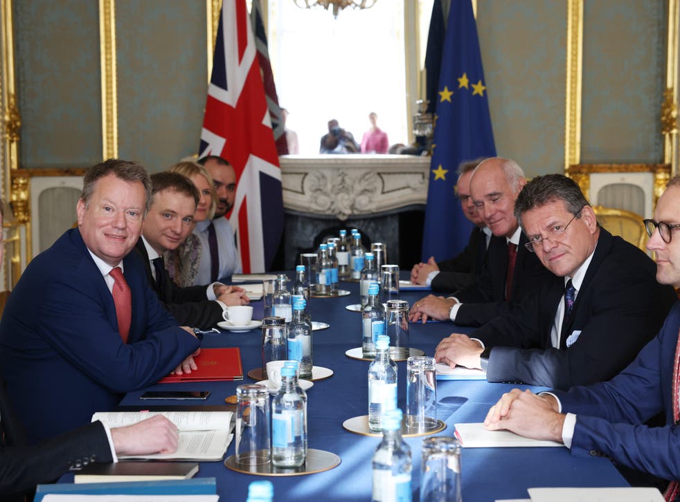 Lord Frost and Maros Sefcovic met in London’s Lancaster House on Friday