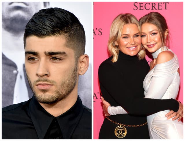<p>Zayn Malik (left) was reportedly involved in an altercation with Yolanda Hadid, mother of his partner, Gigi</p>