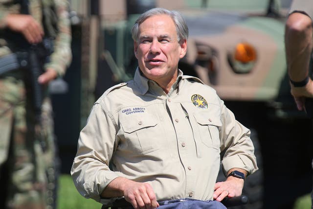 <p>Texas Governor Greg Abbott visits Mission, on the US-Mexico border</p>