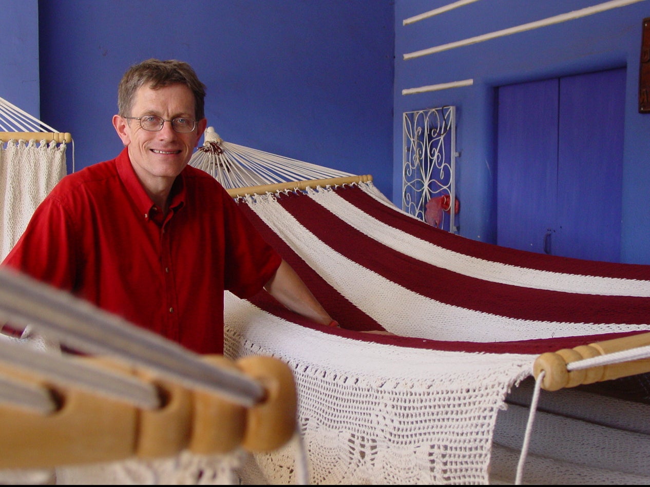 Strings attached: Simon Calder in a hammock emporium in Masaya, Nicaragua
