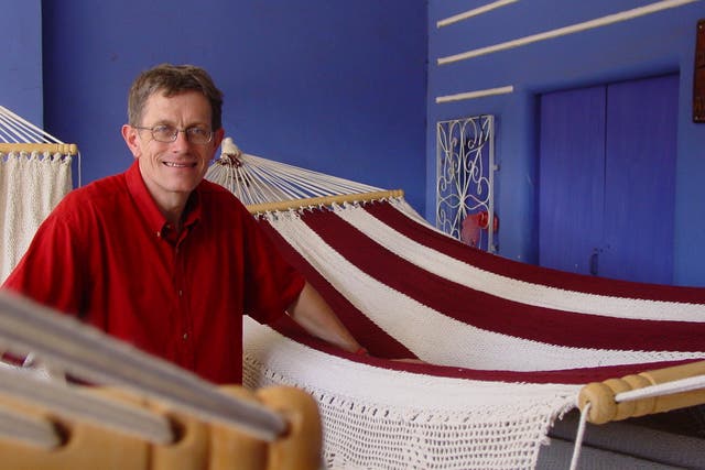 <p>Strings attached: Simon Calder in a hammock emporium in Masaya, Nicaragua</p>