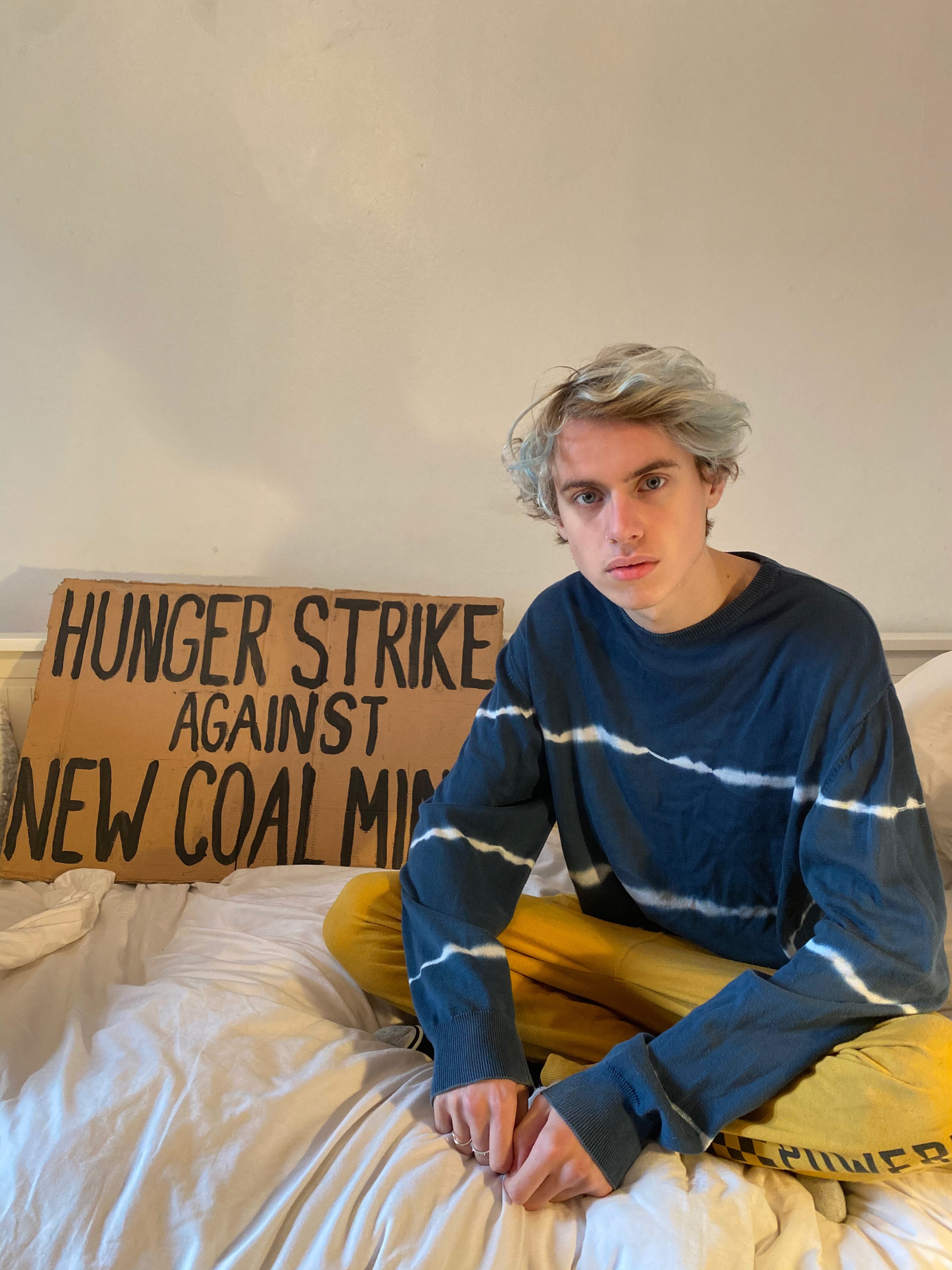 Mckenzie-Jackson is known for his hunger strike against a planned demolition of coal mines in west Cumbria