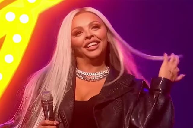 <p>Jesy Nelson during her ‘Graham Norton Show’ performance</p>