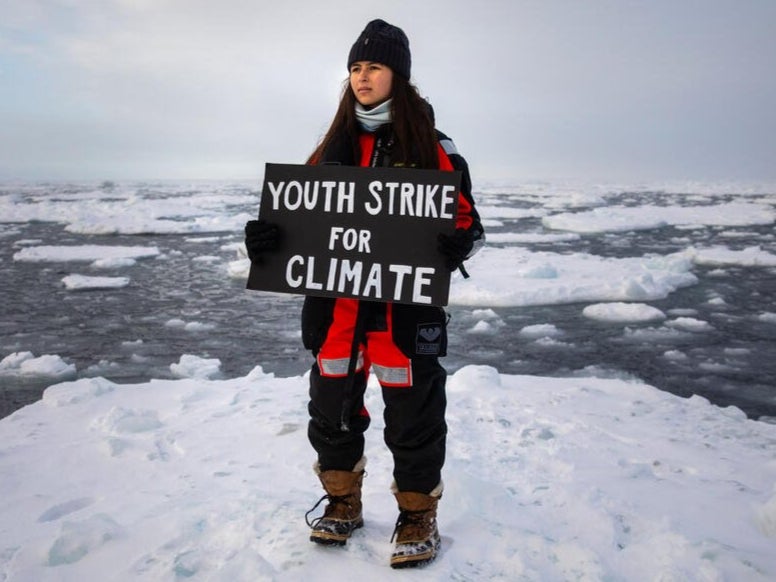Last year Craig staged the world’s most northern climate strike on an ice floe in the Arctic circle