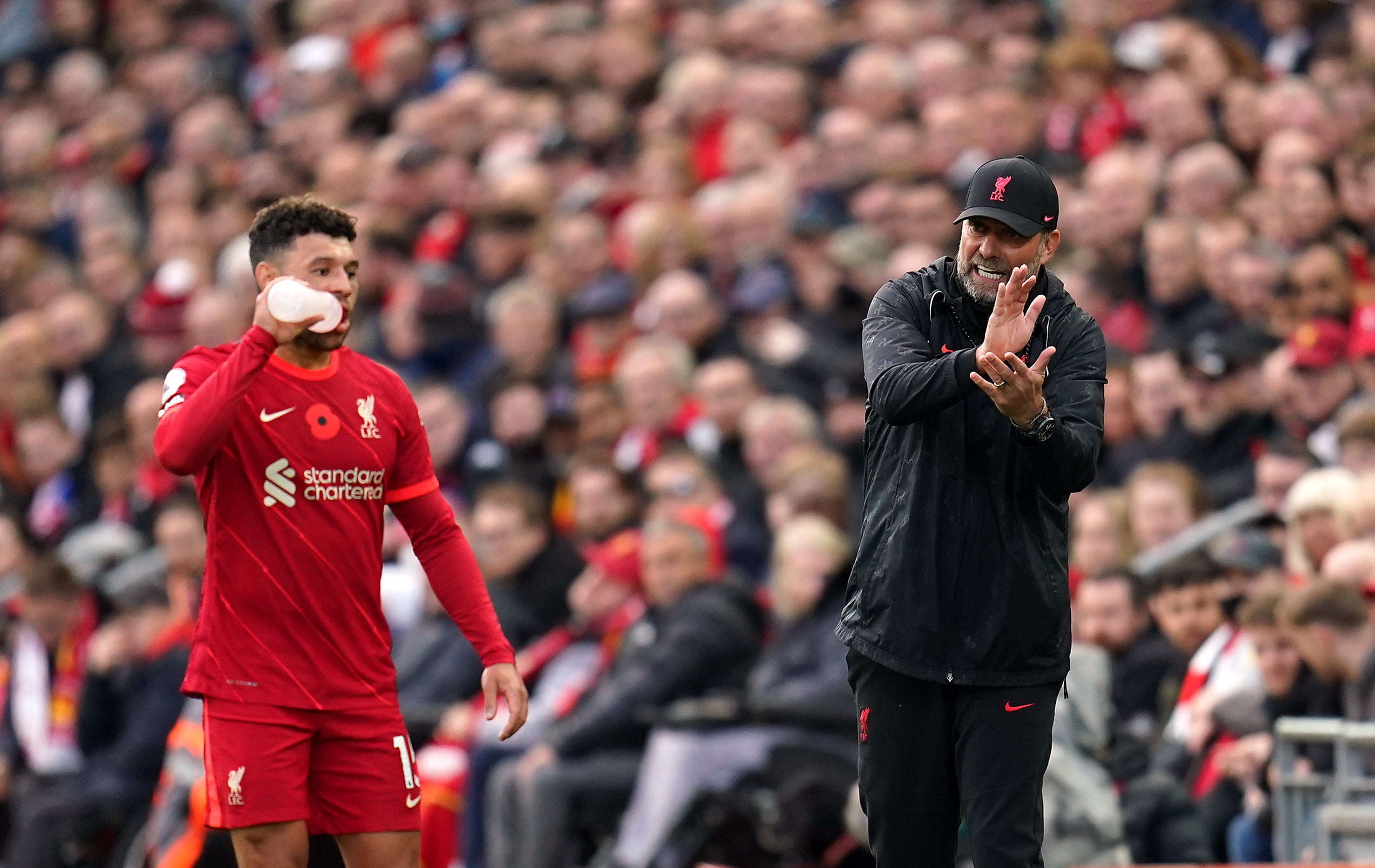 Liverpool manager Jurgen Klopp was unhappy with some of his players’ body language as they squandered a two-goal lead at home to Brighton (Nick Potts/PA)