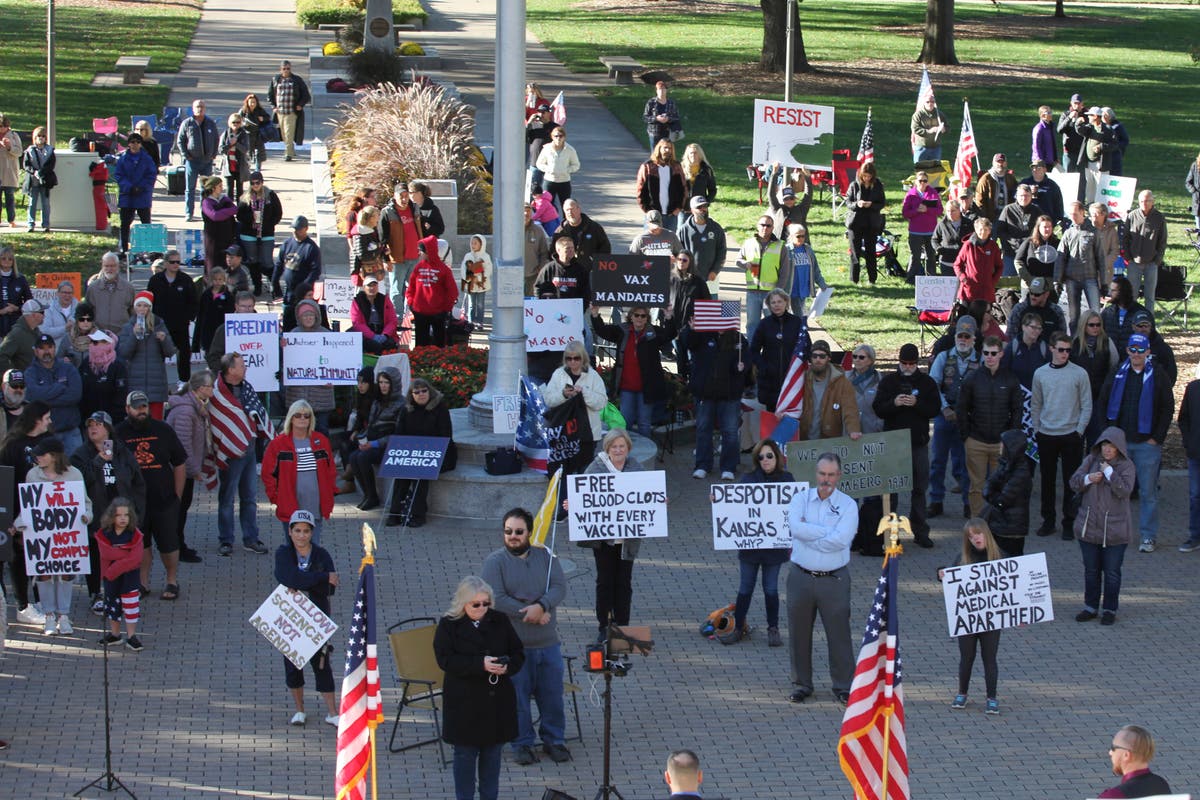 Kansas vaccine mandate foes rally, vent anger in hearing