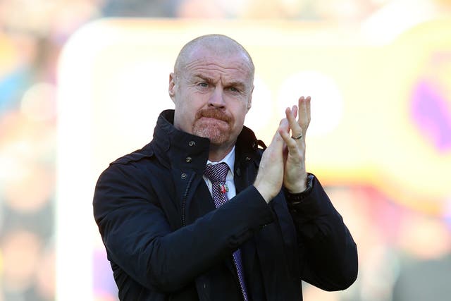 Sean Dyche was able to celebrate nine years in charge of Burnley with a win (Nigel French/PA)