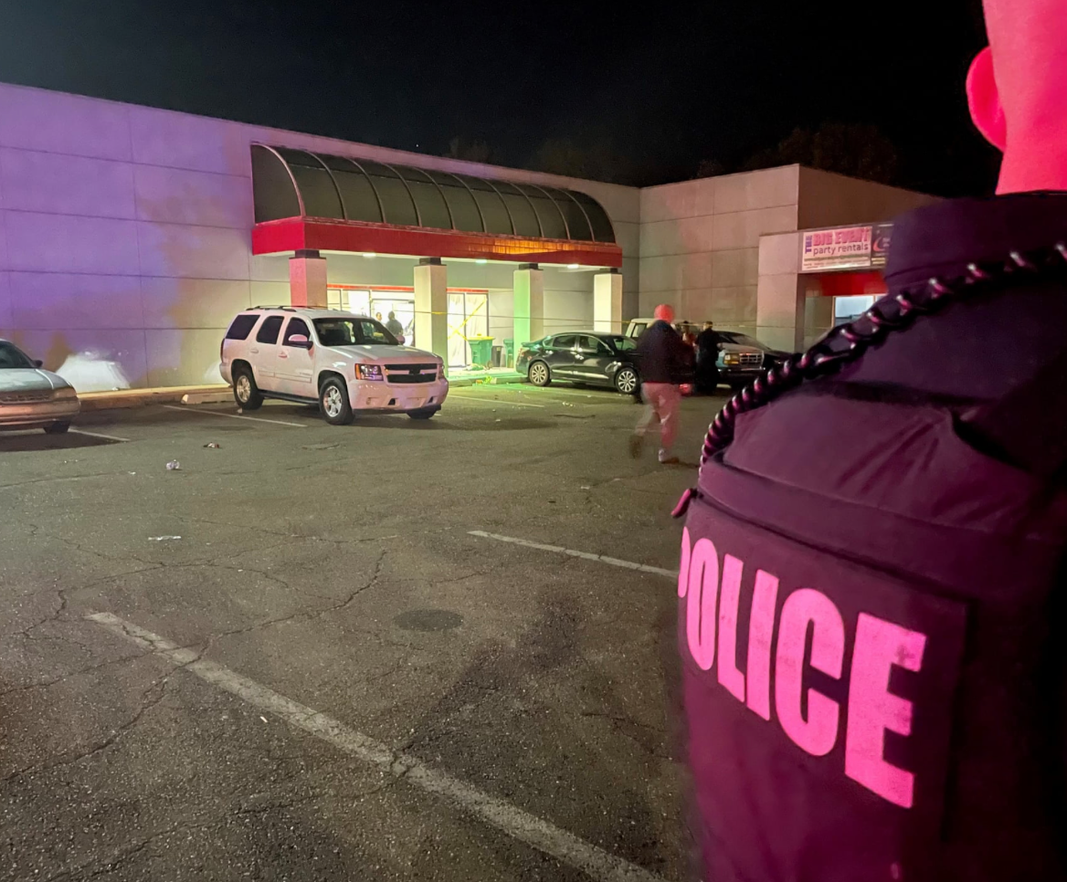 Scene of a shooting at a Halloween party in eastern Texas on Saturday night