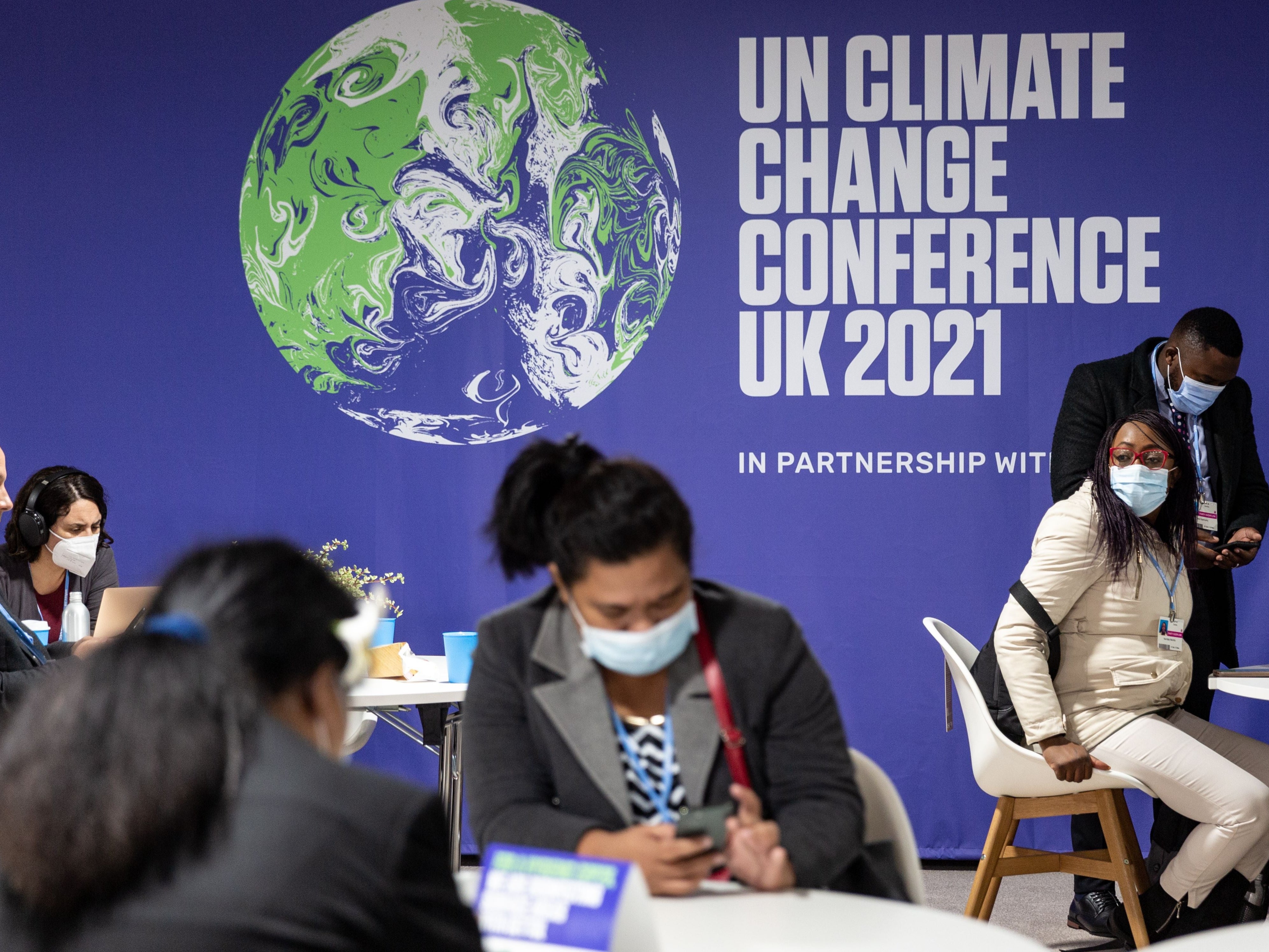 Participants on the opening day of Cop26 in Glasgow