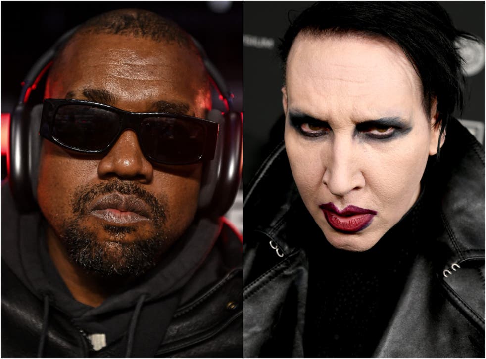 <p>Kanye West and Marilyn Manson </p>