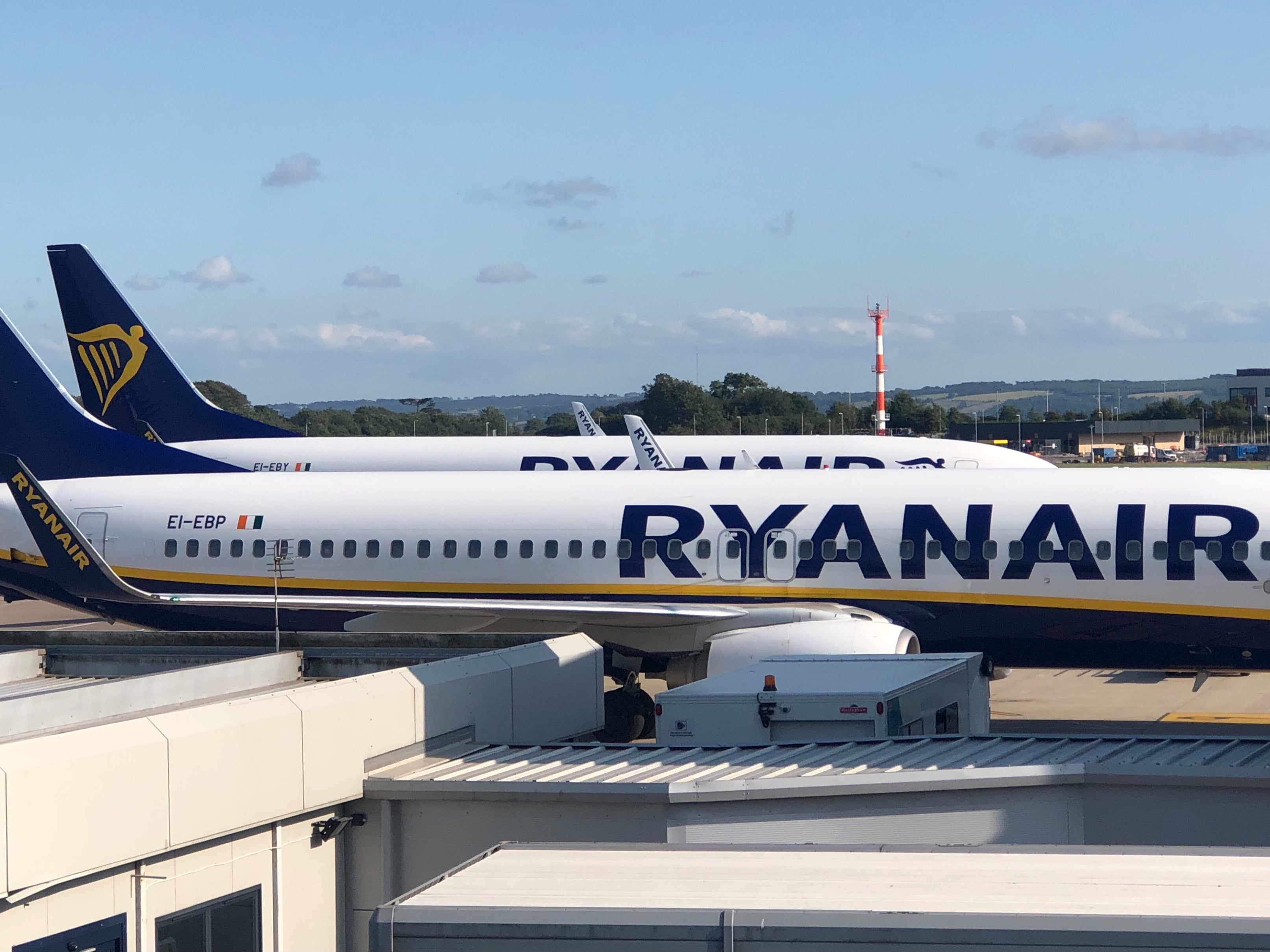 Blue sky thinking? Ryanair aircraft at Bristol airport