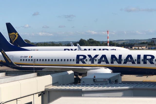 <p>Blue sky thinking? Ryanair aircraft at Bristol airport</p>