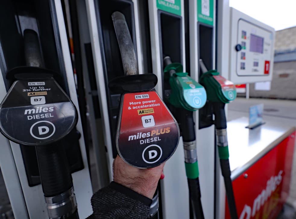 Diesel prices at UK forecourts have reached a new high (Niall Carson/PA)