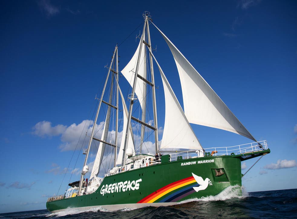 <p>The Rainbow Warrior’s 55-metre-high mast system leaves just three metres of clearance for passing beneath the Erskine Bridge outside Glasgow</p>