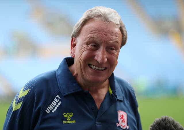 Middlesbrough manager Neil Warnock will take charge of his 1,602nd game at Luton (Bradley Collyer/PA)
