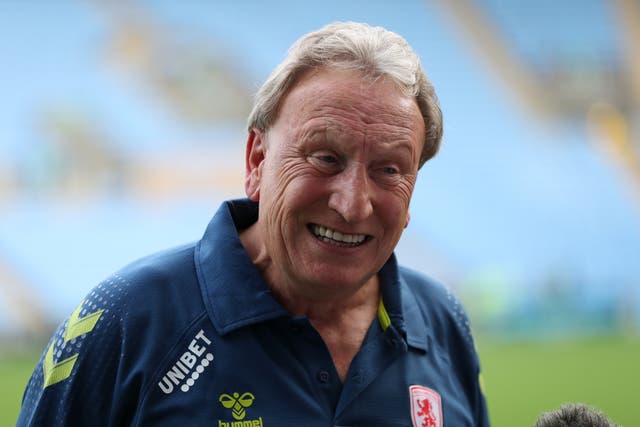 Middlesbrough manager Neil Warnock will take charge of his 1,602nd game at Luton (Bradley Collyer/PA)