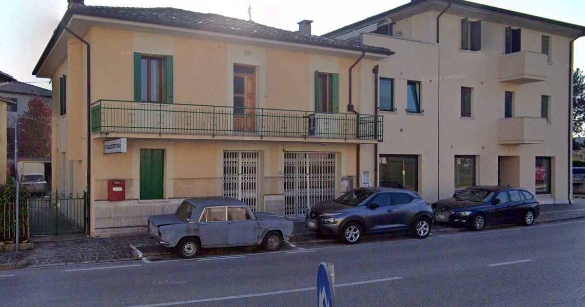 The car was parked in the same spot in Conegliano, north-east Italy for almost 50 years