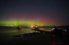 Skywatchers along Yorkshire coast get ‘rare treat’ as they witness Northern Lights