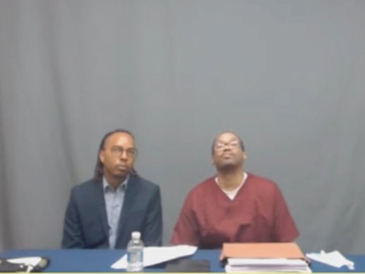 Julius Jones during a November clemency hearing.