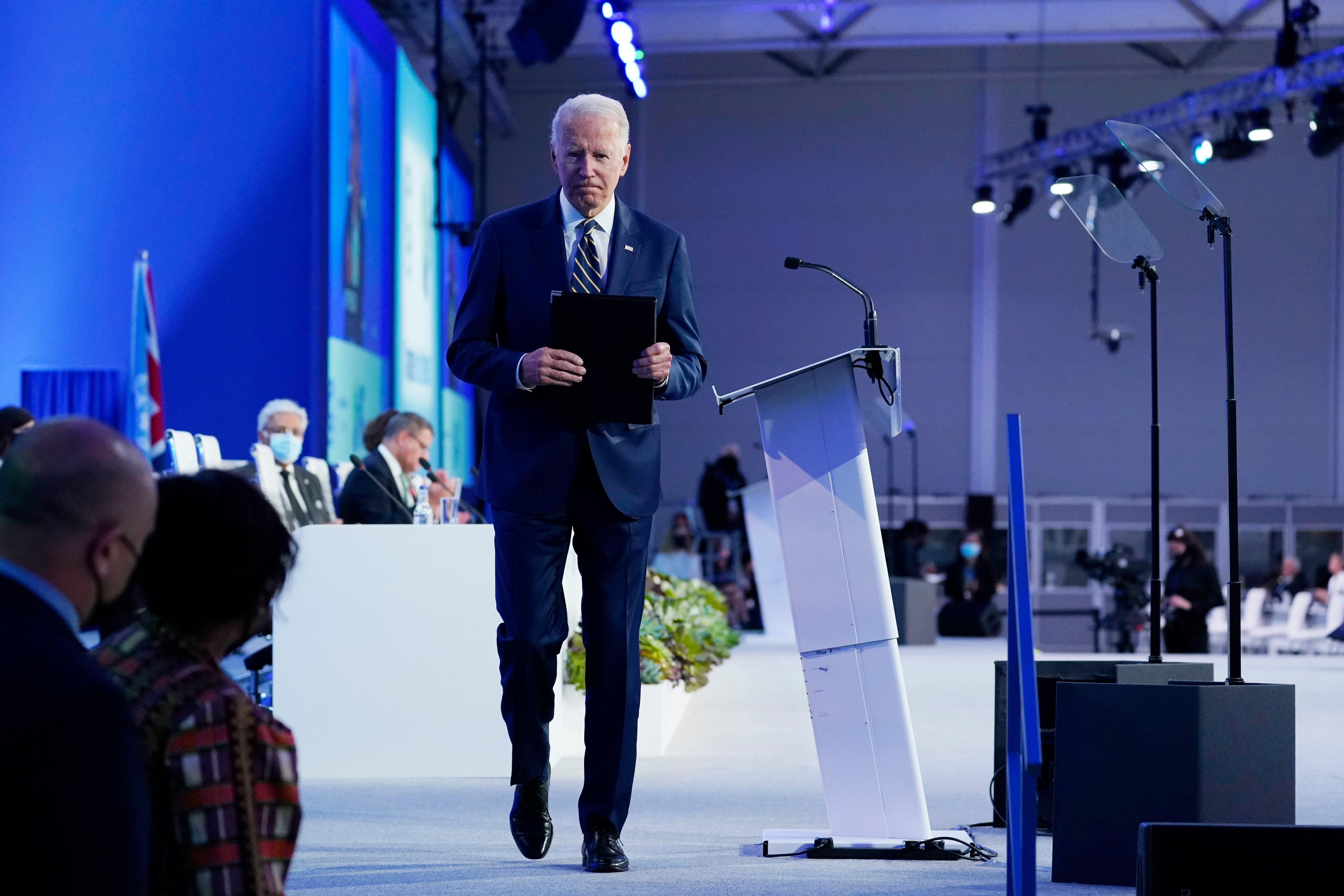 US president Joe Biden at Cop26 in Glasgow this week