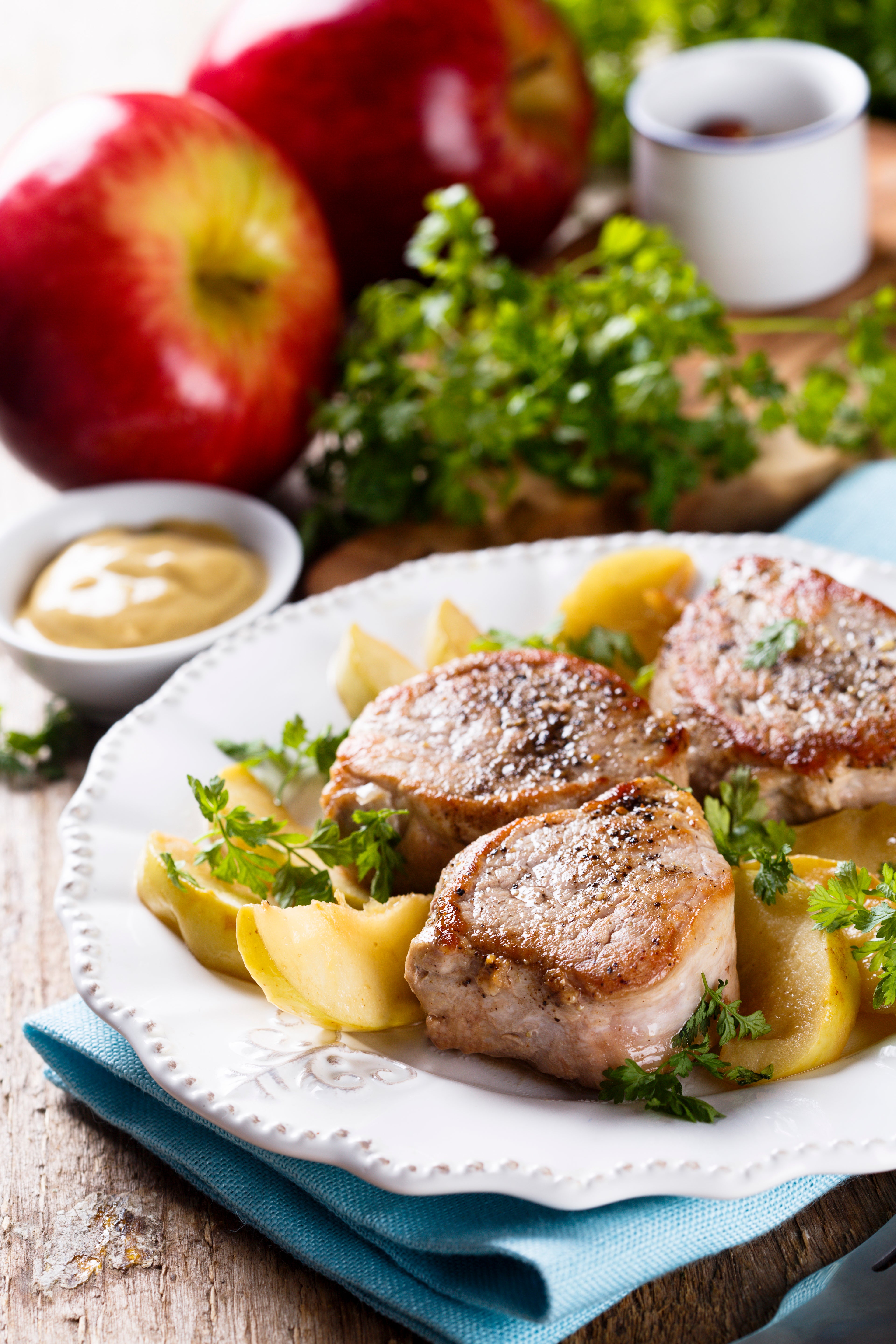 Apples and pork is a culinary combination that cannot be improved upon