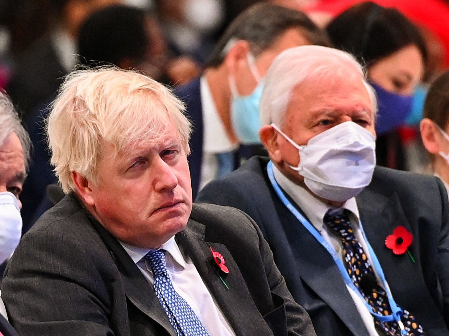 Boris Johnson and David Attenborough at the Cop26 UN Climate Change Conference
