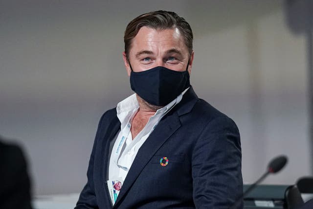 <p>Actor Leonardo DiCaprio participates in the Global Methane Pledge at Cop26</p>