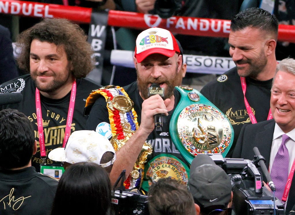 Tyson Fury announces ‘homecoming party’ tour of the UK