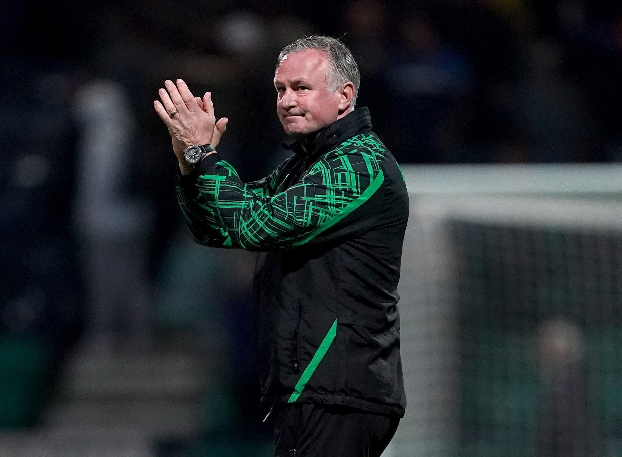 Michael O’Neill, pictured, believes Jacob Brown’s Scotland call-up is deserved (Martin Rickett/PA)