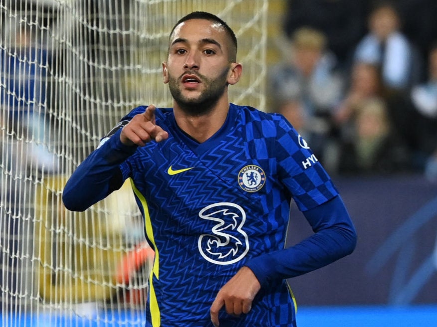 Hakim Ziyech celebrates scoring the game’s only goal