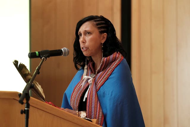 <p>Carrie Bourassa says she hired a genealogist two years ago to help her establish her claims</p>