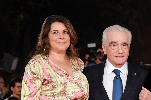 <p>Cathy and Martin Scorsese </p>