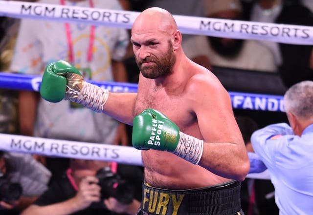 <p>Tyson Fury defeated Deontay Wilder in October </p>