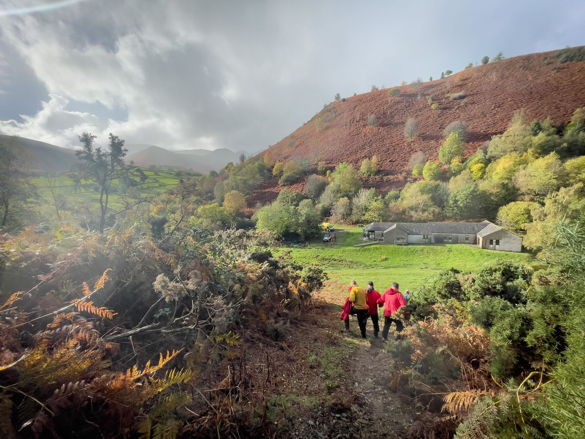 Around 12 members of Keswick Mountain Rescue Team assisted the man