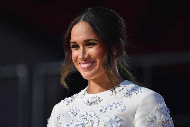 <p>File: Duchess of Sussex Meghan Markle speaks during the 2021 Global Citizen Live festival at the Great Lawn, Central Park on 25 September 2021 in New York City </p>