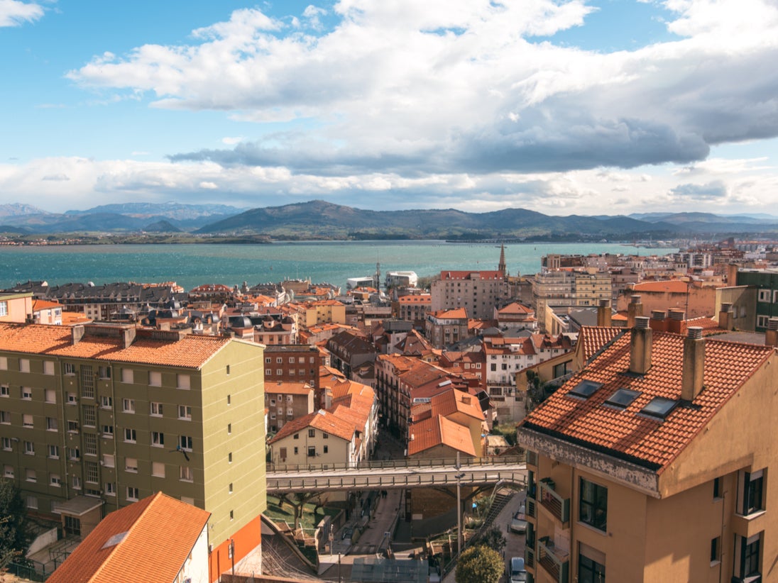 Travellers can travel by sea to Santander in northern Spain