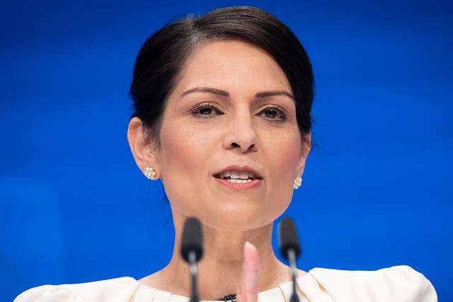 <p>Priti Patel said the plan to expand stop and search powers would ‘cut crime and deliver a safer society for the public’ </p>
