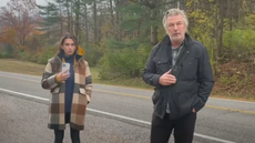 ‘Please listen’: Hilaria Baldwin pleads for paparazzi to stop harassing family over Rust shooting
