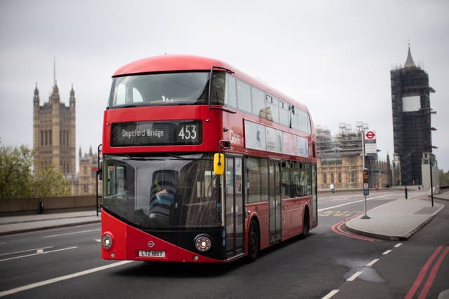 The increase in bus fares has been driven by the rising price of bus travel in London, new figures show (Aaron Chown/PA)