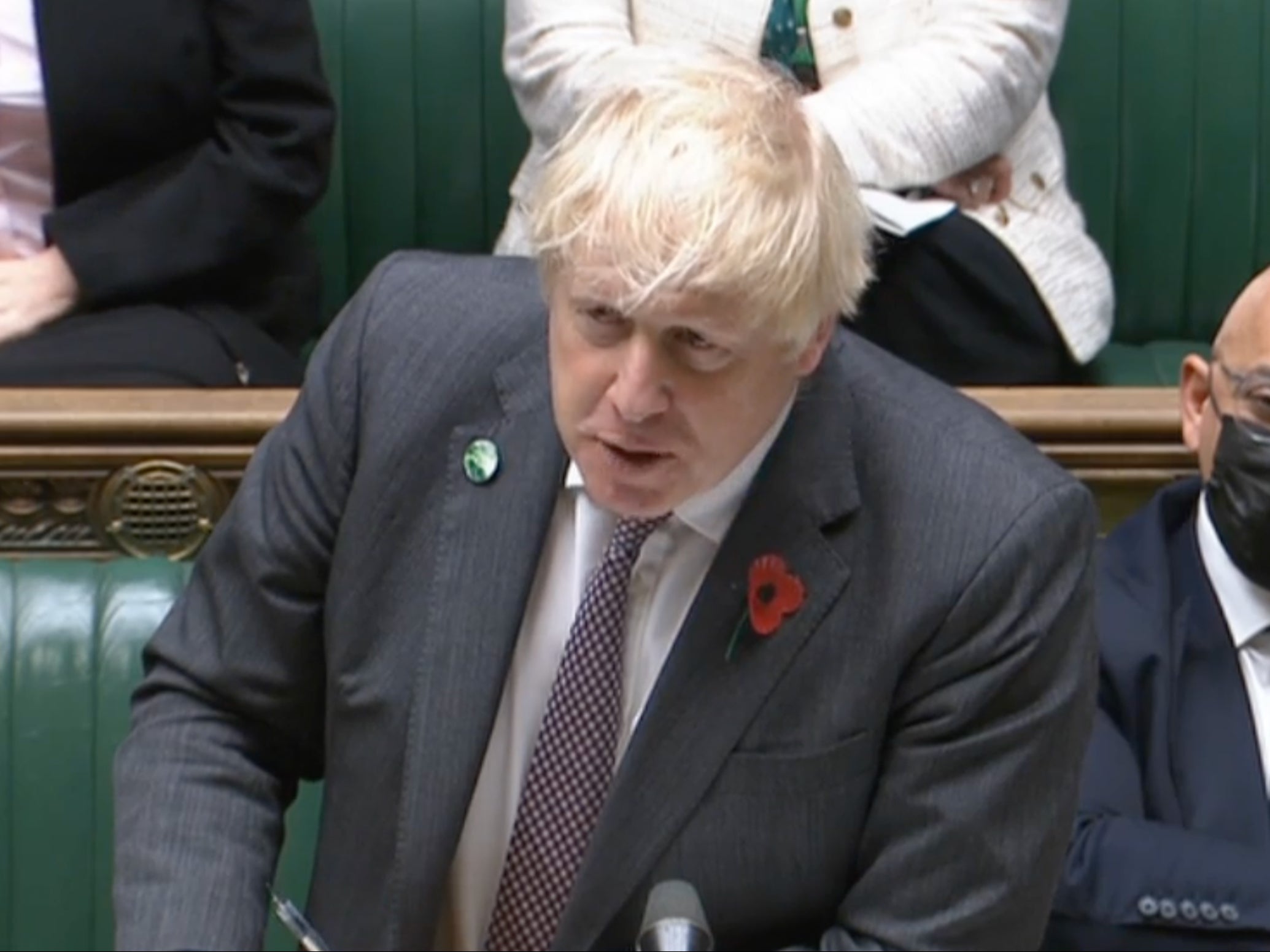 Boris Johnson makes his Cop26 statement to parliament on Wednesday