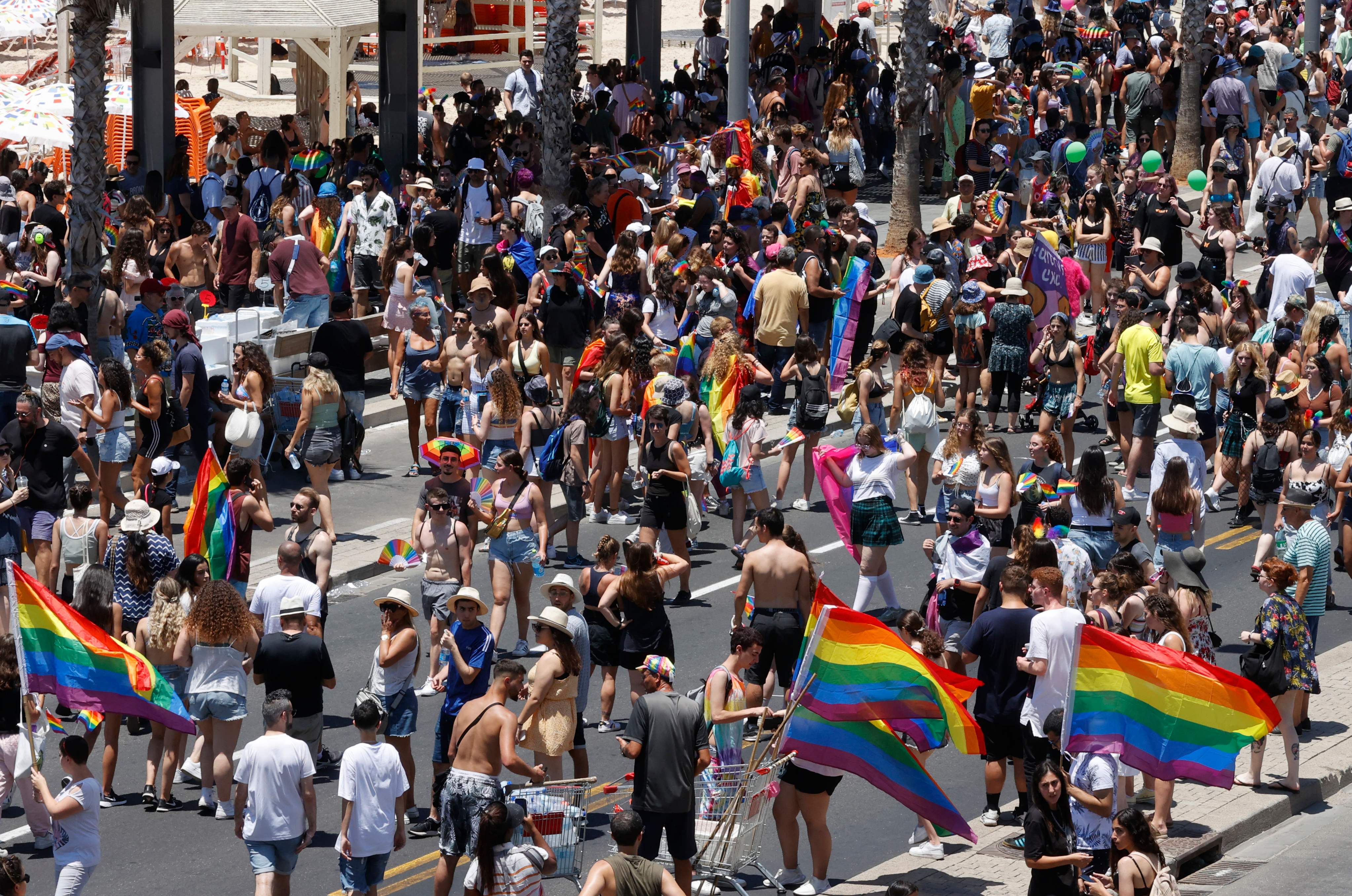 Tel Aviv pride in August: Iranian hackers have been accused of releasing details about Israel’s LGBTQ+ community