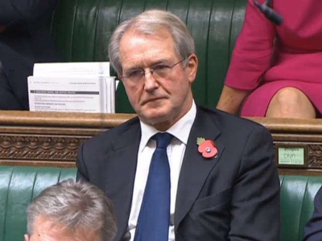 <p>Former cabinet minister Owen Paterson in the House of Commons</p>