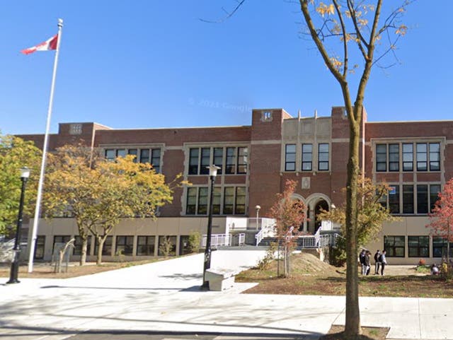 <p>Parkdale Collegiate Institute, where a teacher has been placed on “home assignment” after coming to school in blackface as part of a Halloween costume</p>